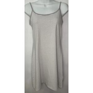 H&M Dress Flared Skirt Jersey Striped Women’s Large Sleeveless Short NEW